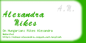 alexandra mikes business card